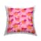 Stupell Industries Pink Leopards Over Orange Polka Dots Throw Pillow, 18" x 18"